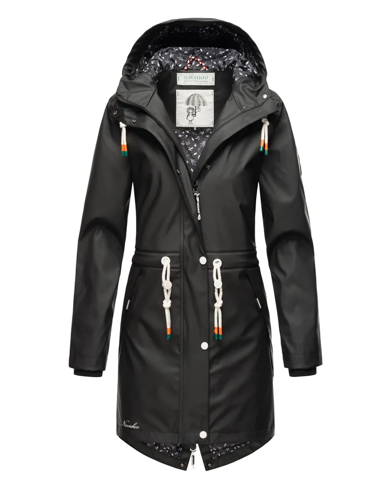 NAVAHOO Damen Regenjacke Tropical Stormoo – Wasserdicht & Stylisch Schwarz