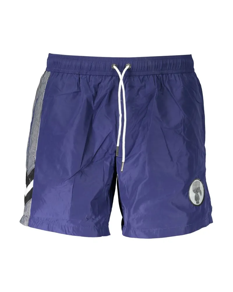 Karl Lagerfeld Badeboxer aus Polyester für Herren - Blau Blau