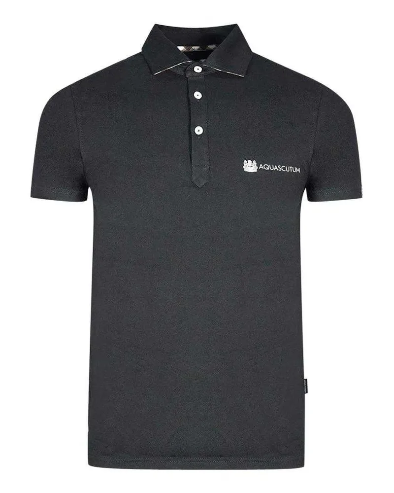 Aquascutum Aldis" Poloshirt für Herren/Damen Unisex (Schwarz Schwarz