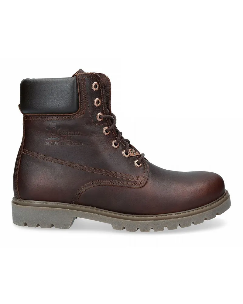 Panama Jack 03 C52 Braune Herrenstiefel, wasserdichte Lederschnürsenkel, Wander-Knöchel-Chukka Braun