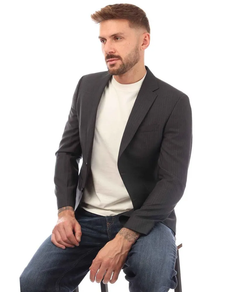 HUGO BOSS Blazer für Herren, Schurwolle (Grau Grau