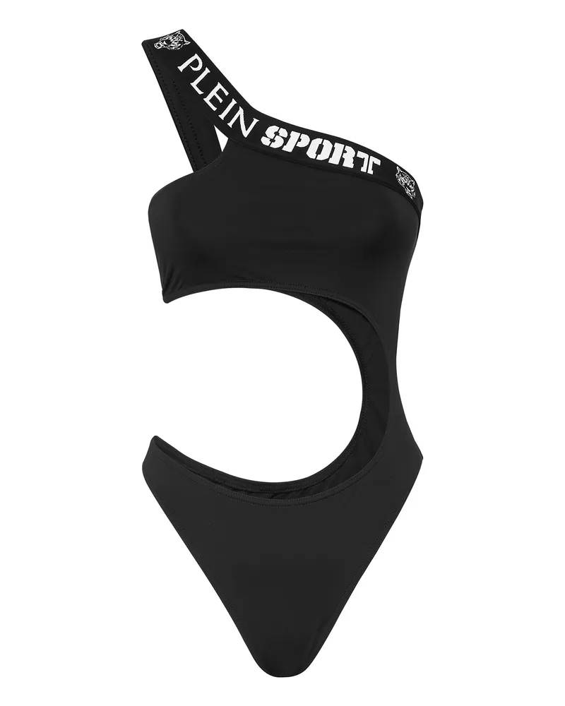Philipp Plein Monokini mit Tiger-Motiv - Schwarz Schwarz