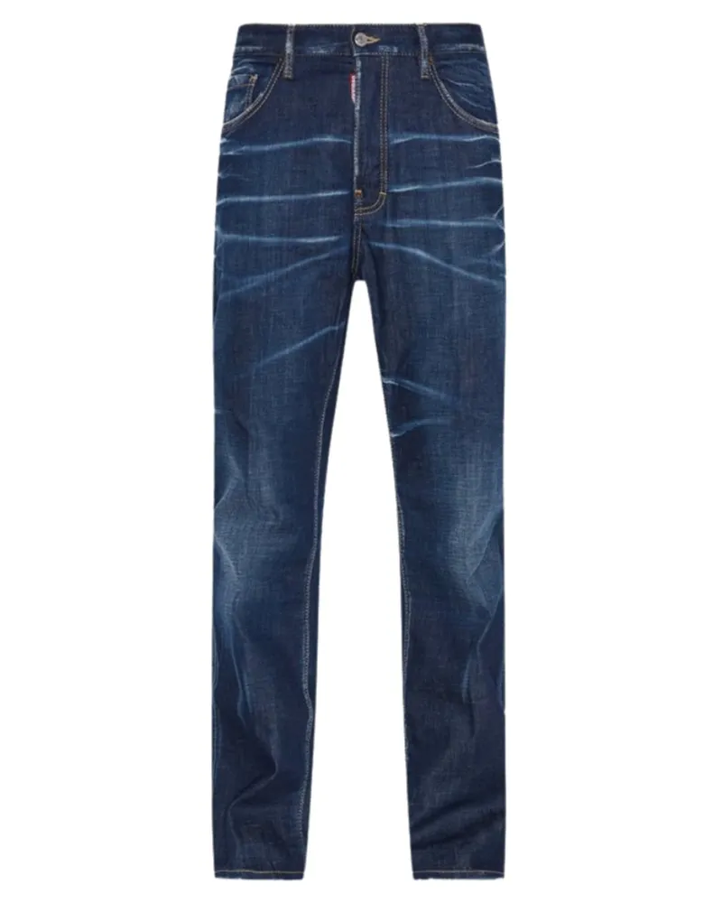 Dsquared2 642 Verblasste Blaue Jeans Blau