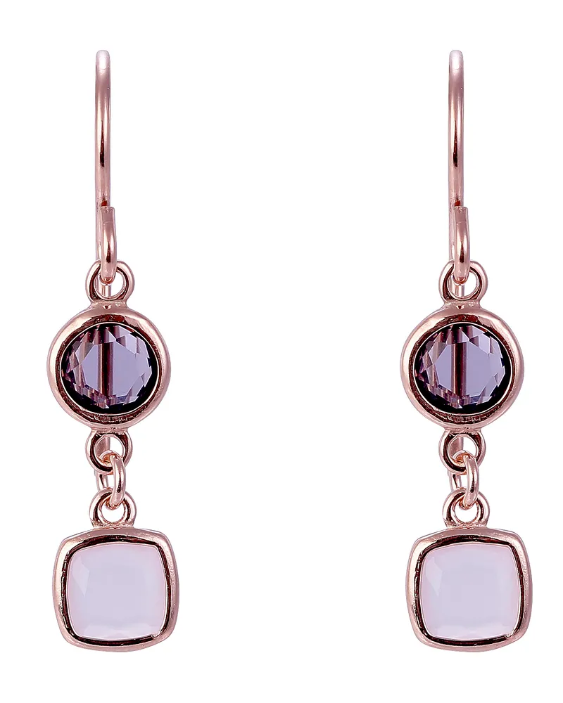 Orphelia Fawn' Damen 925 Sterling Silber Drops Ohrringe - Rose ZO-7410 Rosé