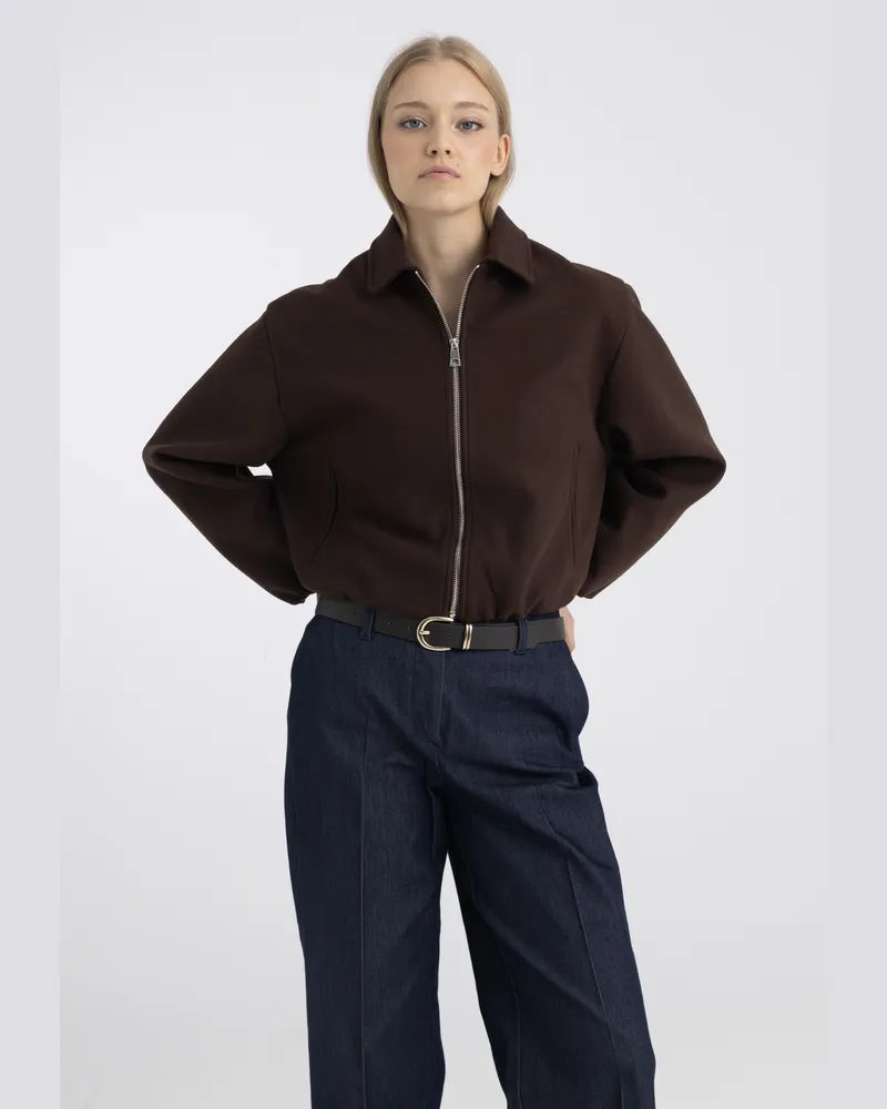 Felix Hardy Jacke Crop Jacke Braun