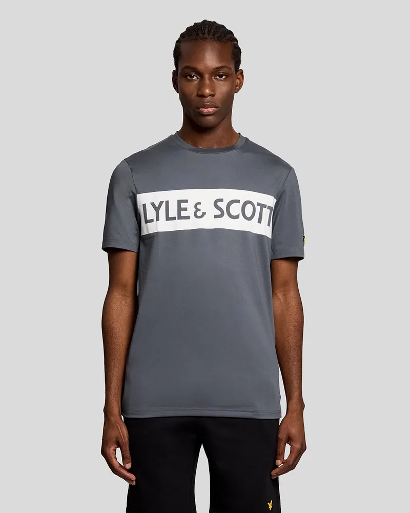 Lyle & Scott Sportliches Brustlogo-T-Shirt Grau