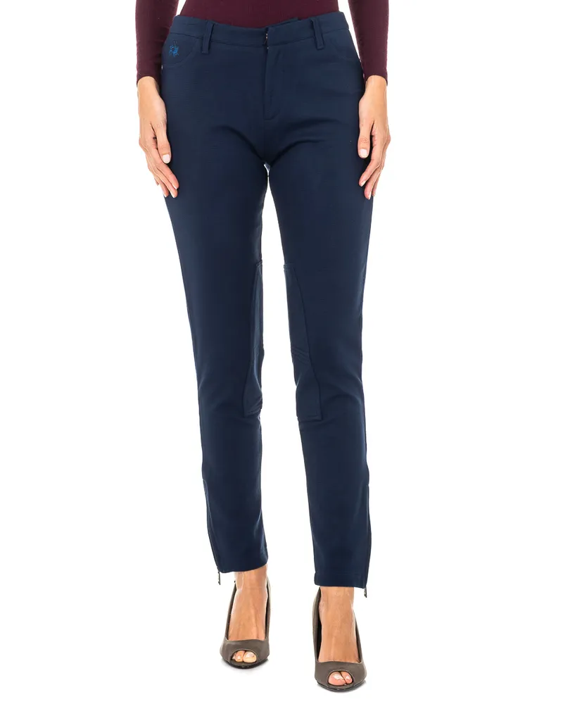 La Martina Ottoman elastische Hose Typ Leggings LWT003 Frau Blau