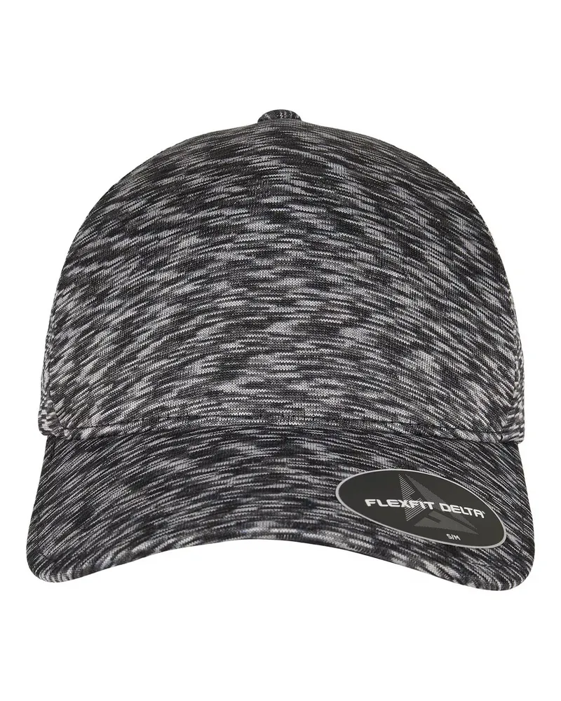 Flexfit Delta" Baseball-Mütze (Schwarze Melange Schwarz