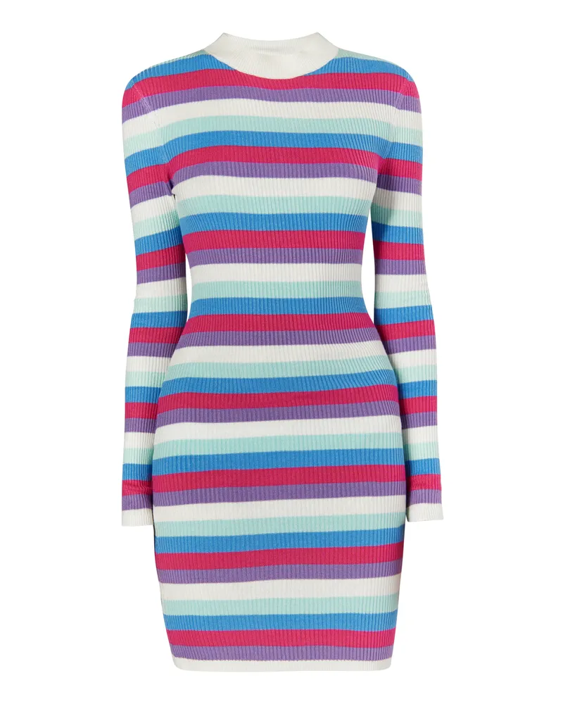 My Mo Strickkleid Damen Wollweiß Mehrfarbig Wollweiß
