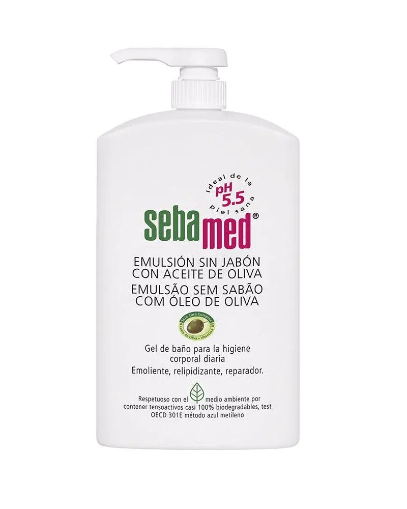 SEBAMED Emulsion Ohne Seife Badegel Mit Olivenöl 1000 ml 