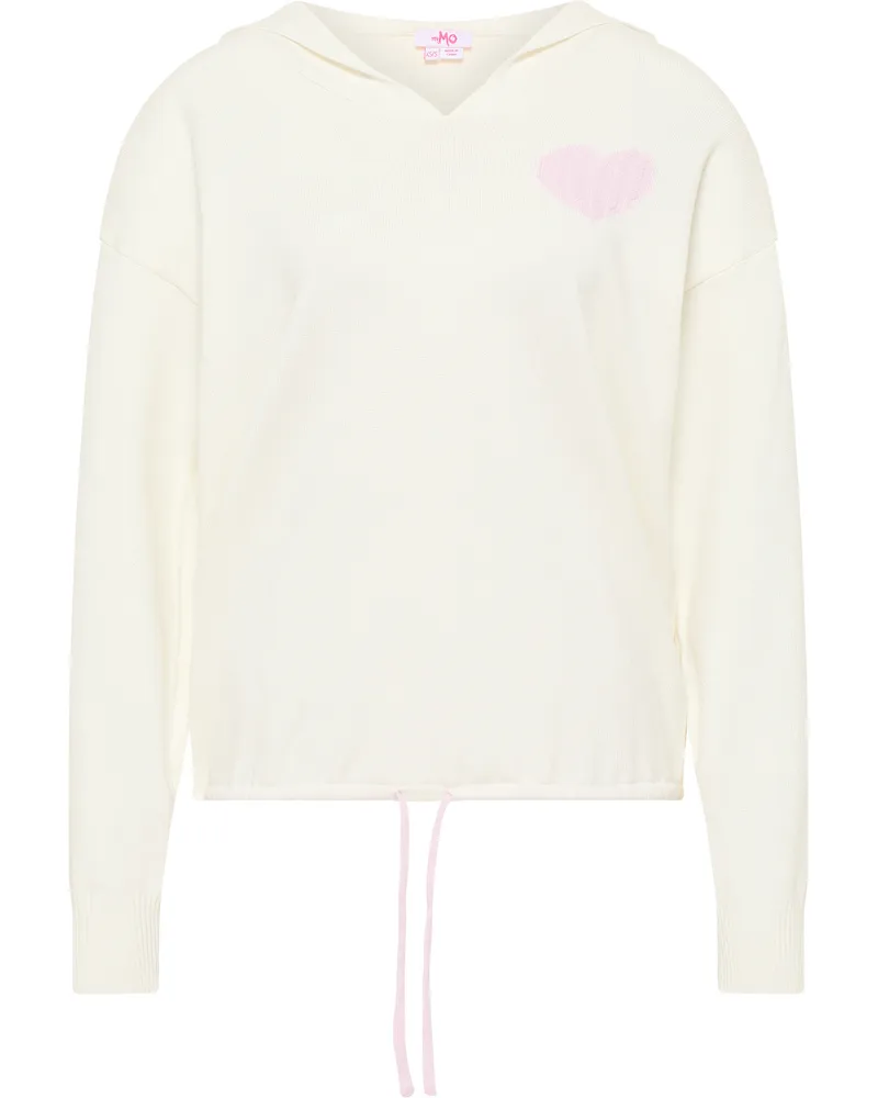 My Mo Strickpullover Damen weiss Weiß