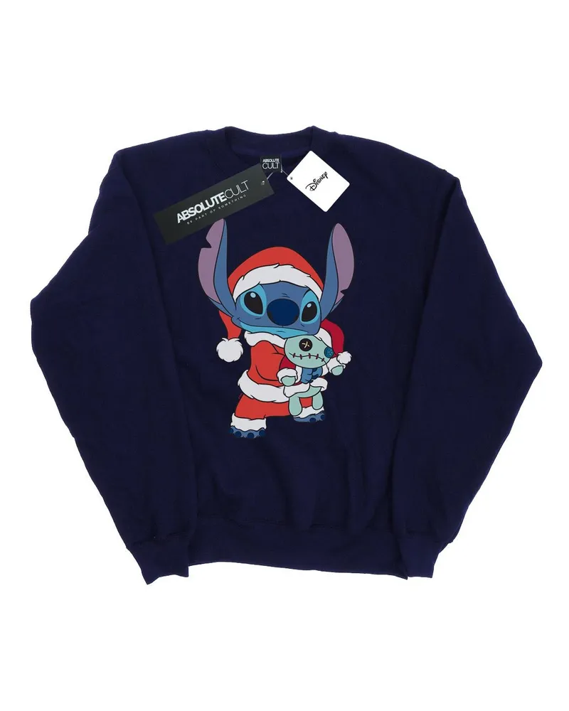 Disney Herren Lilo und Stitch Stitch Weihnachten Sweatshirt (Marineblau Marineblau