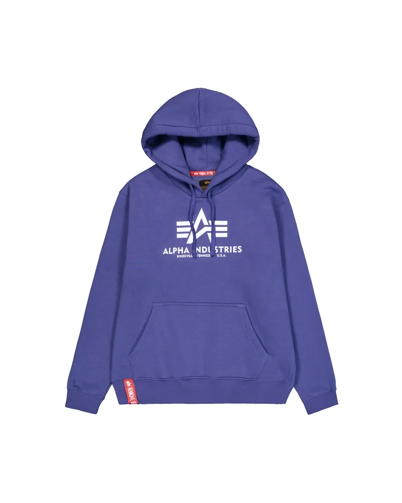 Alpha Industries Basic Big Logo Hoodie Lila