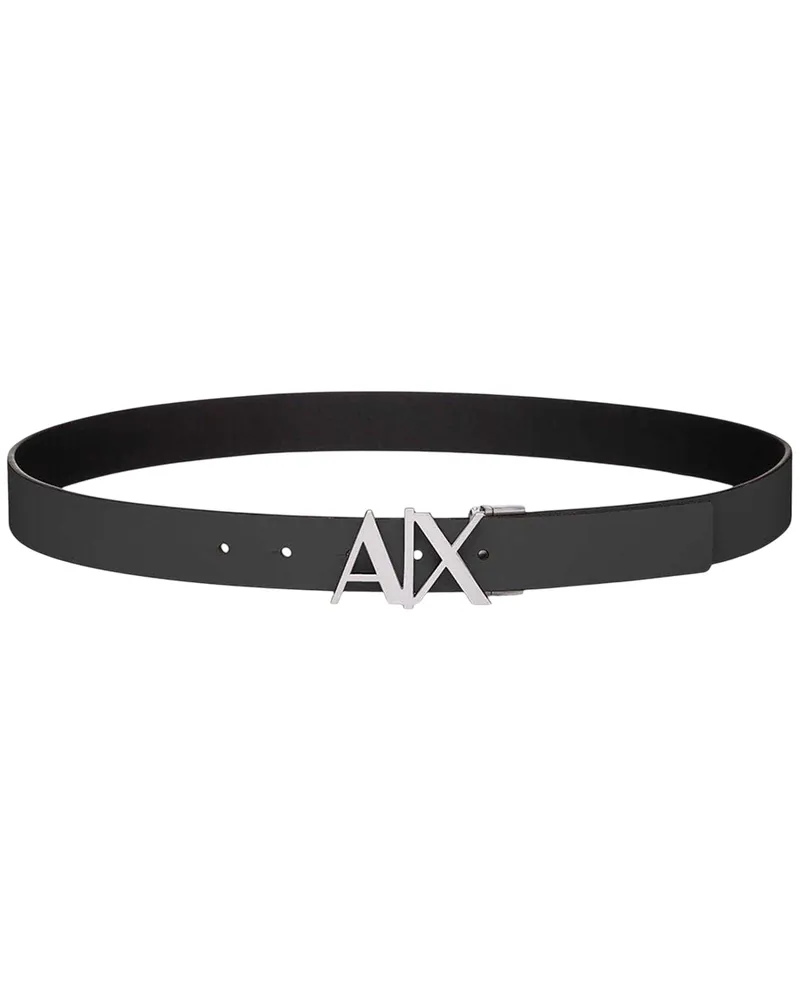 Armani Exchange AX" Gürtel für Herren (Schwarz Schwarz