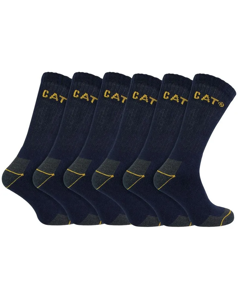 Caterpillar Footwear 6er Pack Unisex Schwerlast Arbeitssocken für Stahlschuhe Marineblau