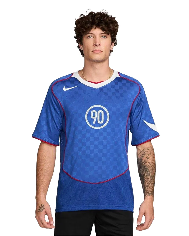 Nike Total 90 Energy" Fußball Trikot für Herren/Damen Unisex (Blau/Weiß Blau