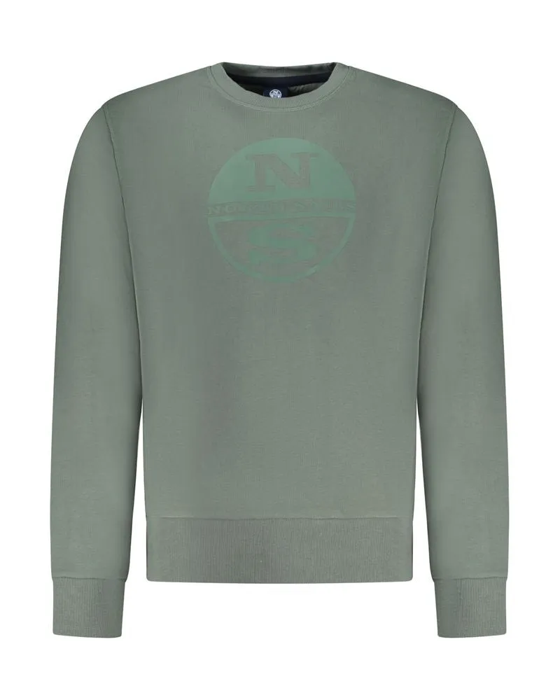 North Sails Verde Baumwoll Herren Sweatshirt Grün