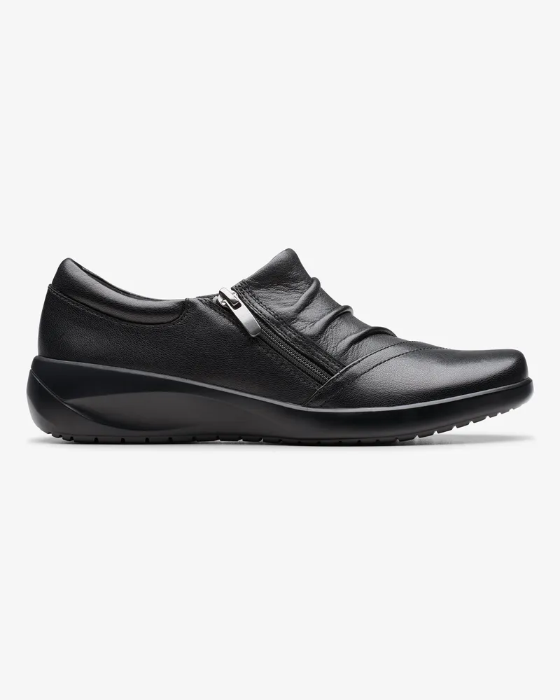 Clarks Kaetlyn Mila Black Leather Schuhe Schwarz