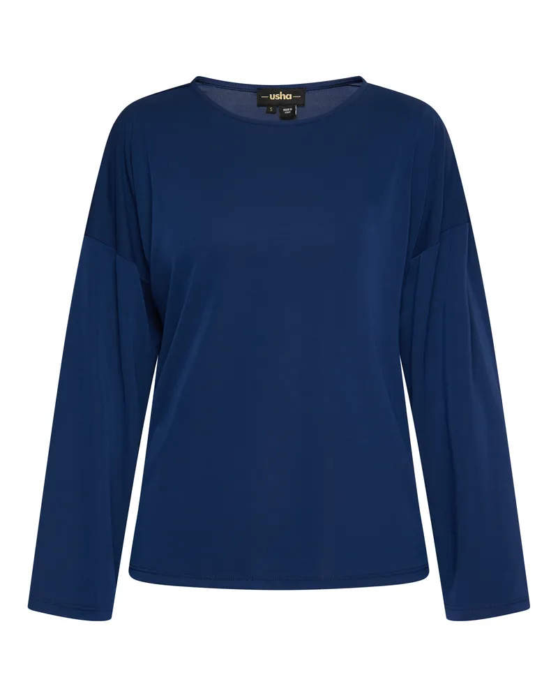 Usha Langarmbluse Damen Marine Marineblau