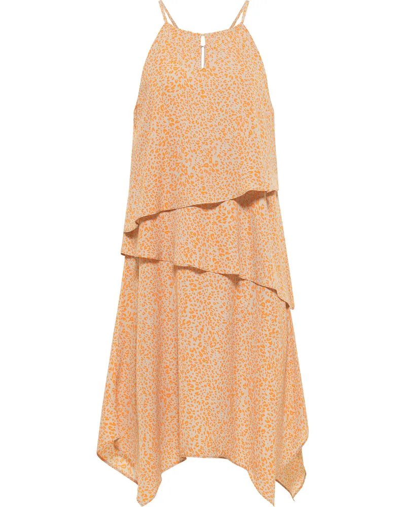 IZIA Midikleid Damen Orange Beige Orange