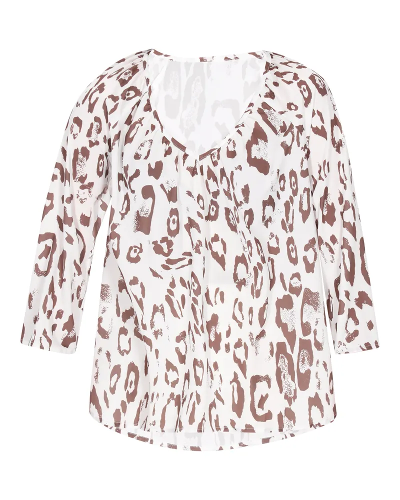 FAINA Bluse Frauen Weiß Braun Weiß