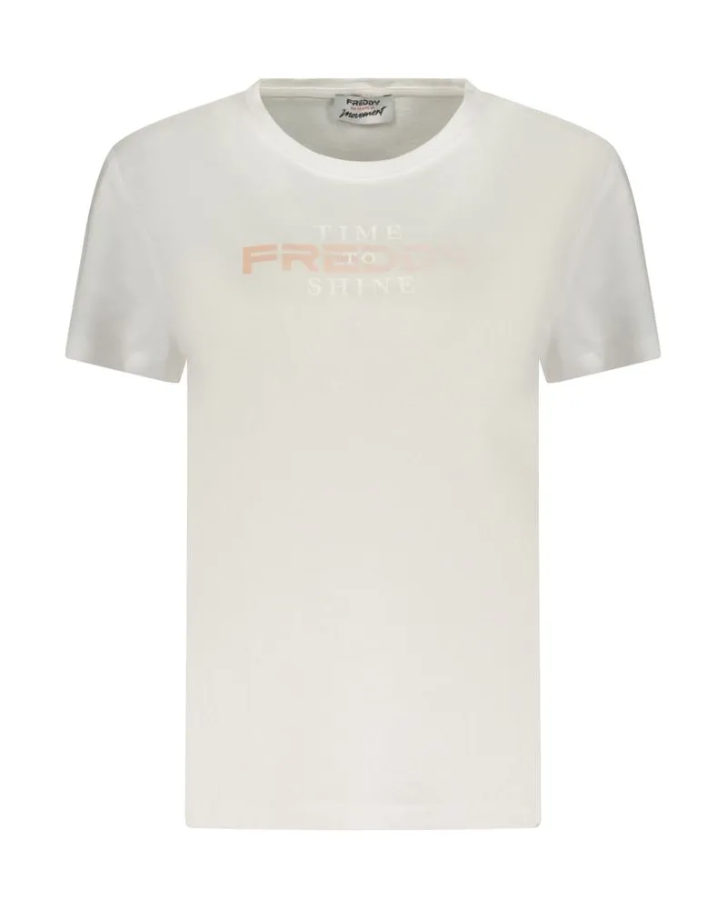 Freddy Baumwoll-T-Shirt für Damen - Weiß Weiß