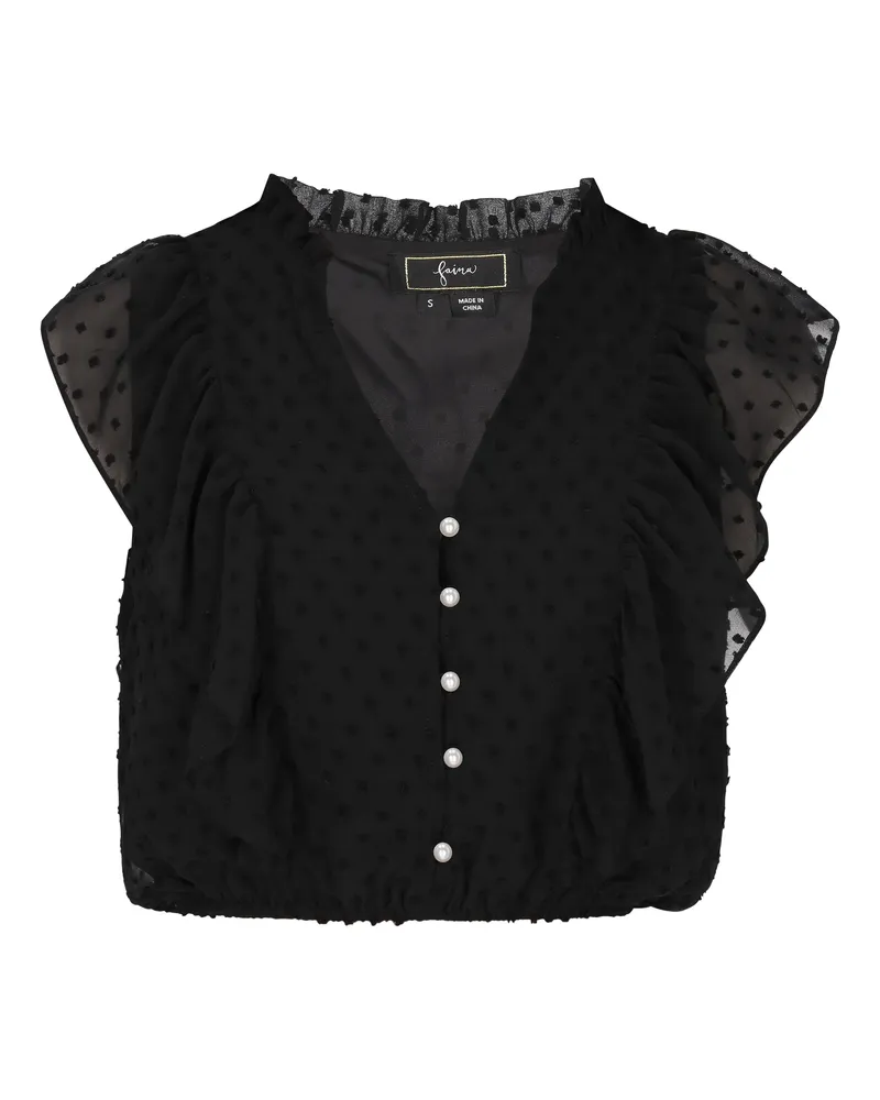 FAINA Bluse Damen schwarz Schwarz