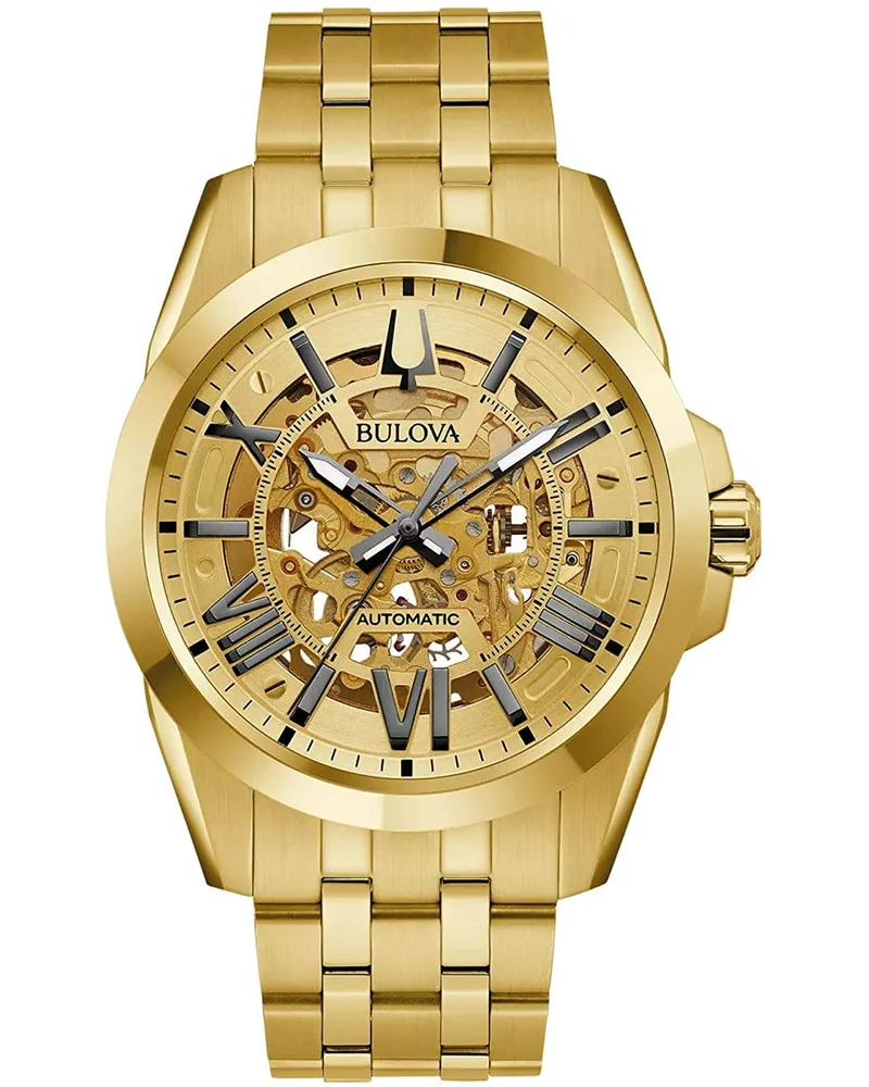 BULOVA Sutton Automatik-Herrenuhr Gold 97A162 Gold