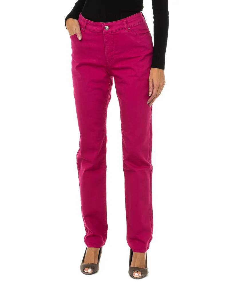 Giorgio Armani Lange Stretch-Denim-Hose für Frauen 6Y5J18-5D3IZ Rosa