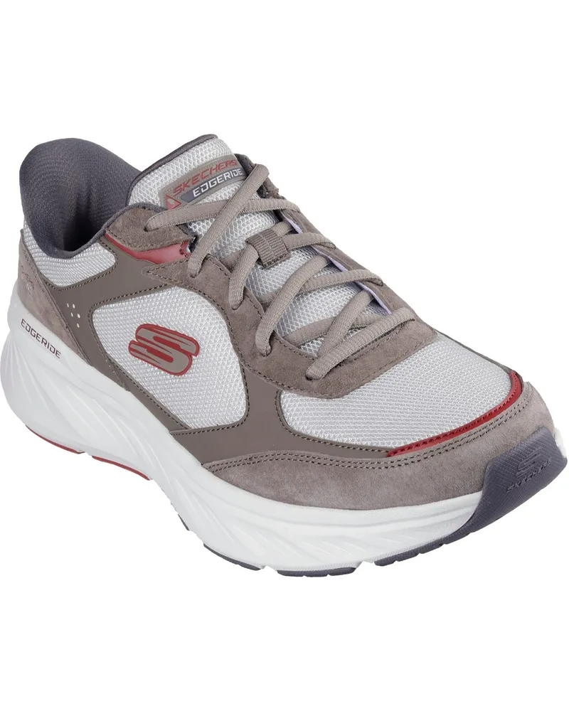Skechers Edgeride Erlon Herren Sneaker Aus Braunem/mehrfarbigem Leder Braun