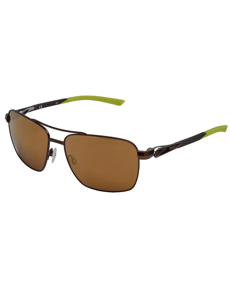 Nike Rechteckige Unisex-Sonnenbrille Club Premier M DQ0921 - Braun Braun