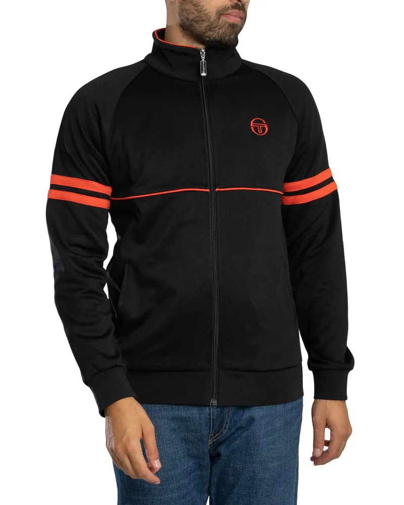 Sergio Tacchini Orion-Trainingsjacke, Schwarz Schwarz