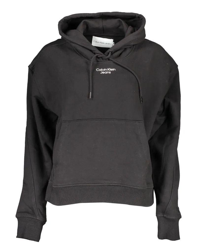 Calvin Klein Cropped Hoodie Modell 13155 Schwarz