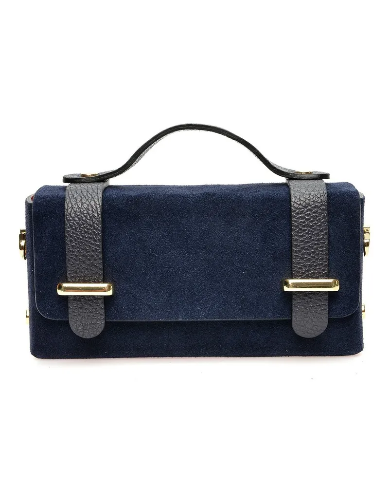 Anna Luchini Blau Rindsledertasche Blau