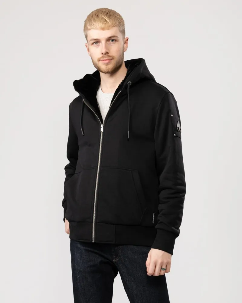 Moose Knuckles Classic Bunny 3 Herren Fleece Hoodie Schwarz