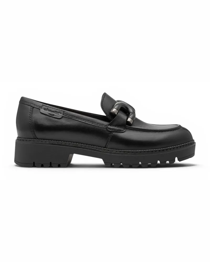 Tamaris Schwarze Leder-Loafer-Komfortschuhe für Damen – 24740-47 Schwarz