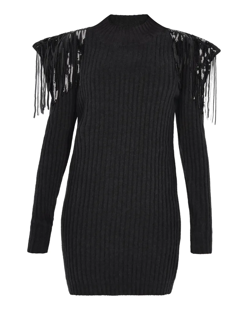 FAINA Kleid Damen schwarz Schwarz