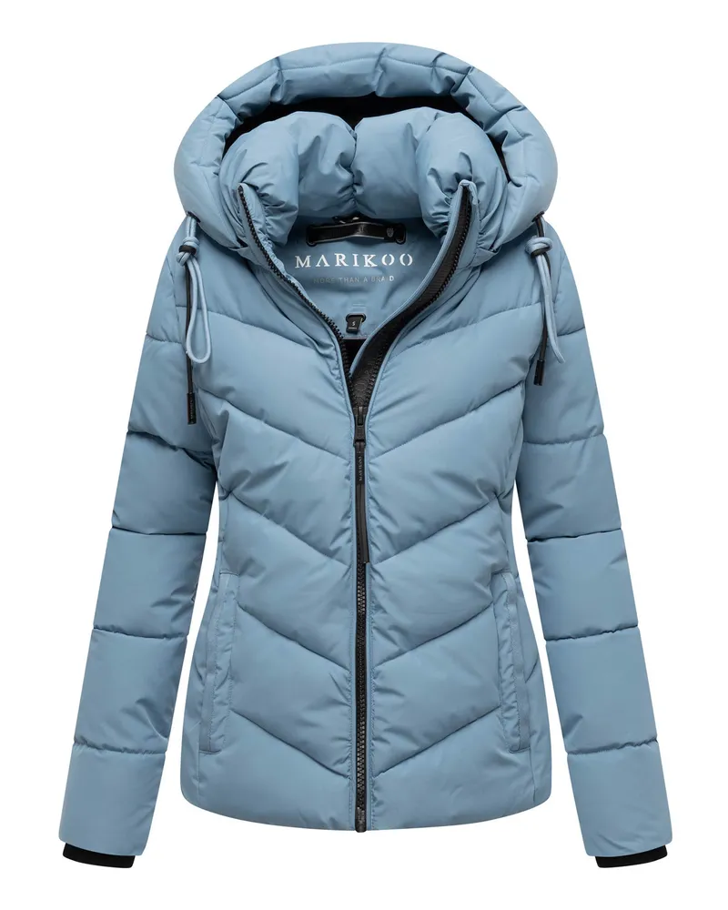 Marikoo Damen Winterjacke Sahnemausii XVI mit abnehmbarer Kapuze Blau