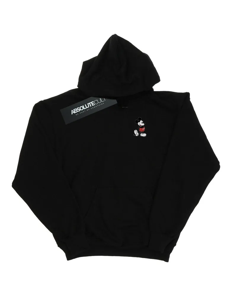 Disney Mickey Mouse Kickin Retro Chest" Kapuzenpullover für Herren (Schwarz Schwarz
