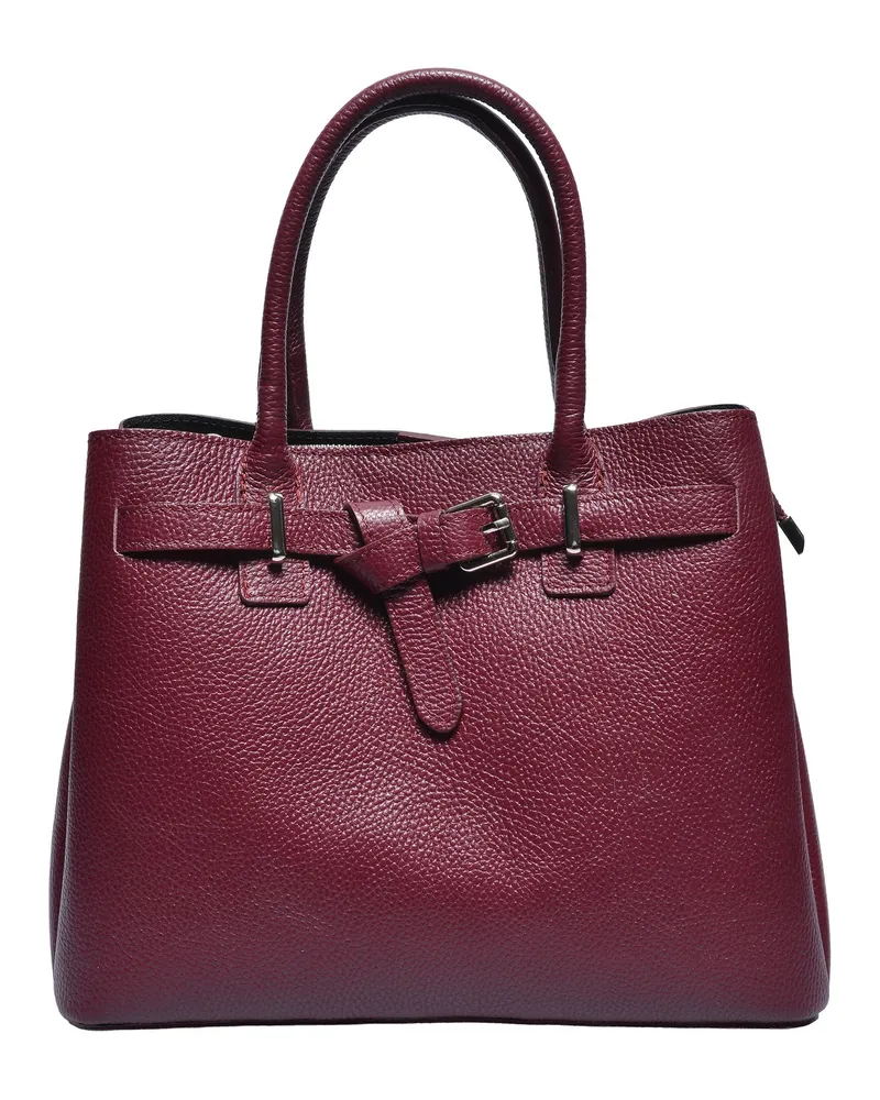 Anna Luchini Weinfarbe Rindsledertasche Weinrot