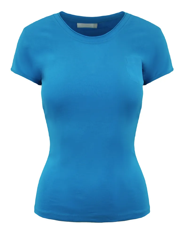 Champion Plain Womens Blue T-Shirt Blau