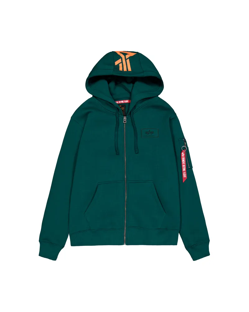 Alpha Industries Backprint Zip Hoodie Grün