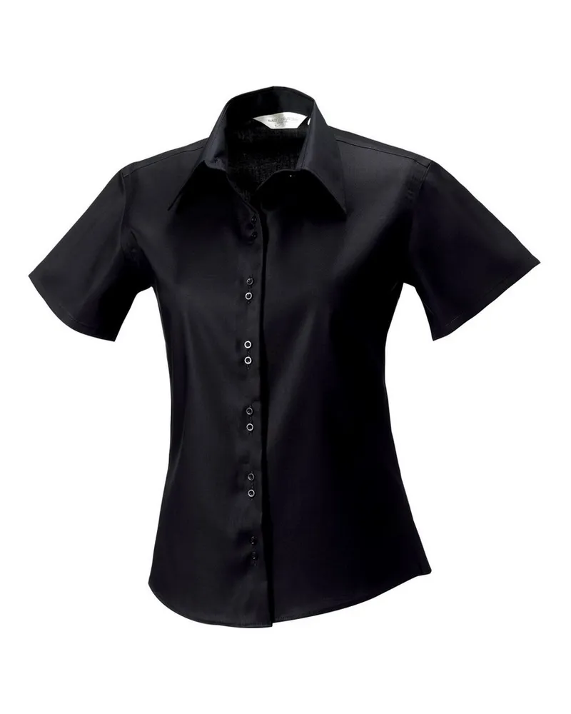 Russell Athletic Russell Collection - "Ultimate" Hemd für Damen kurzärmlig (Schwarz Schwarz