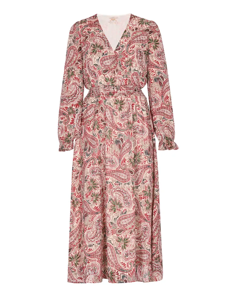 Usha Kleid Damen Wollweiß Mehrfarbig Mehrfarbig