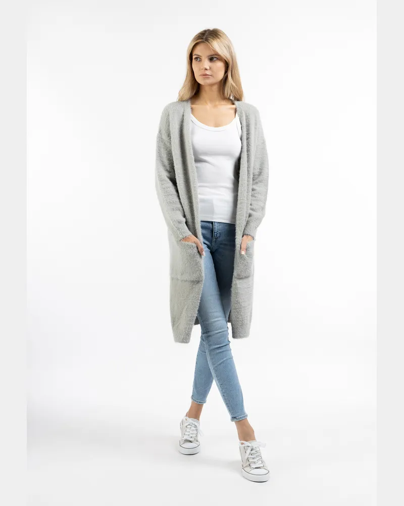 Usha Cardigan en tricot sivene Grau