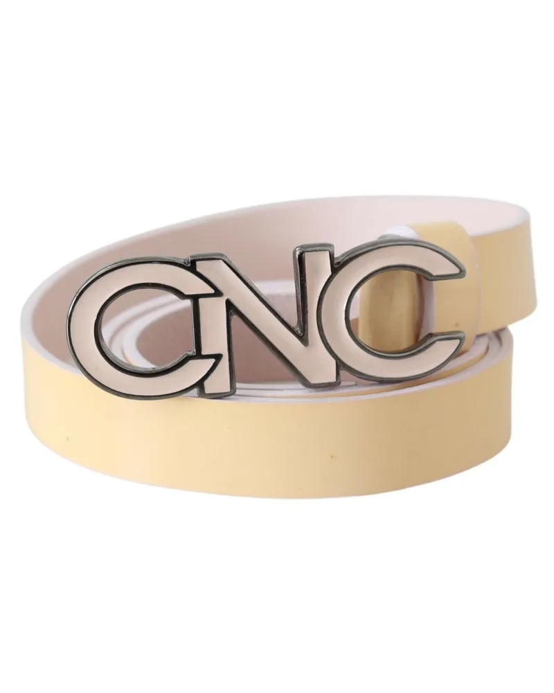 CoSTUME NATIONAL CNC Ledergürtel mit Logo - Gelb Gelb