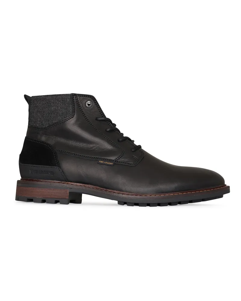 PME Legend KMU Legend-Schuhe für ihn. Die Schuhe sind aus hochwertigem Leder und Textil gefertigt. Der Sneaker hat eine herausnehmbare EVA-Einlegesohle, die eine gute Dämpfung bietet Schwarz