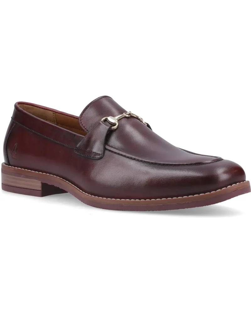 Hush Puppies Moses Leder Herren Bordeaux Slipper Weinrot
