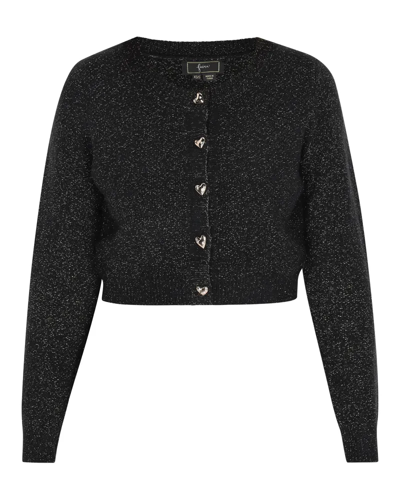 FAINA Strickjacke Damen schwarz Schwarz