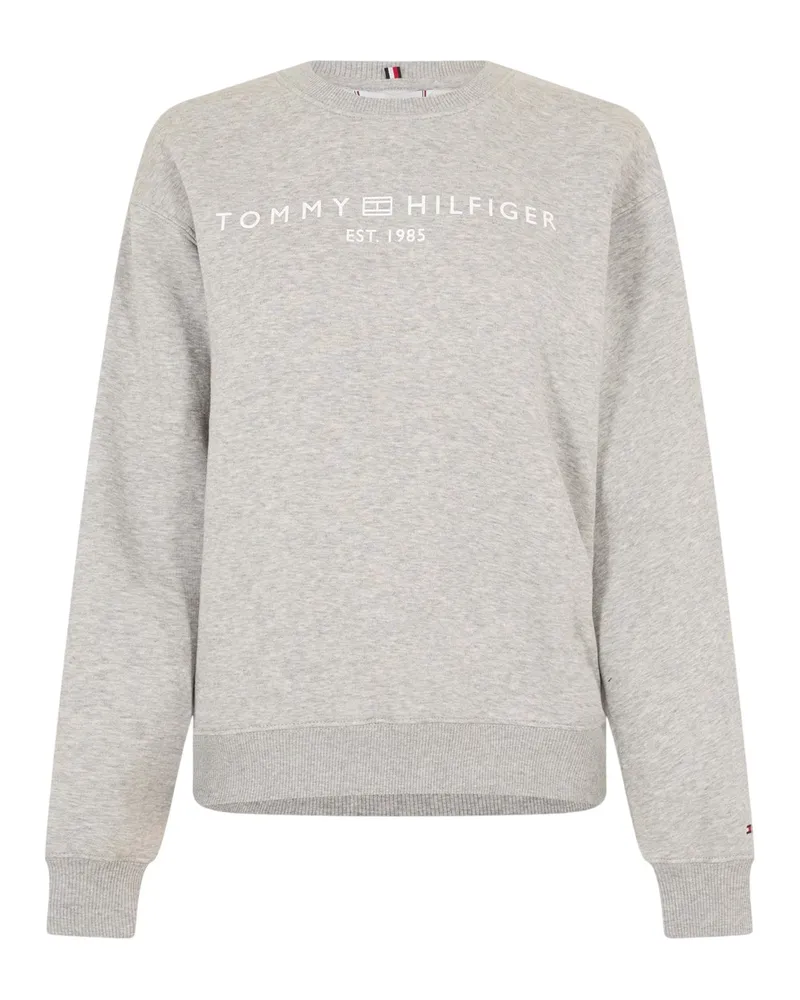 Tommy Hilfiger Sweatshirt für Damen, Baumwollmischung, Regulär (Hellgrau meliert Hellgrau